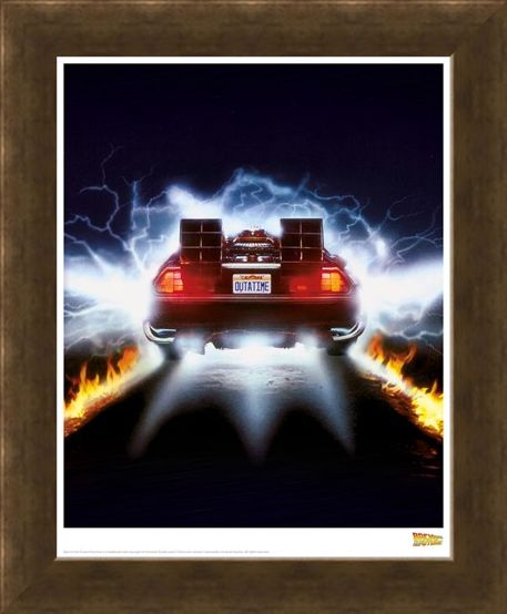 Framed Framed Delorean Fire - Back To The Future