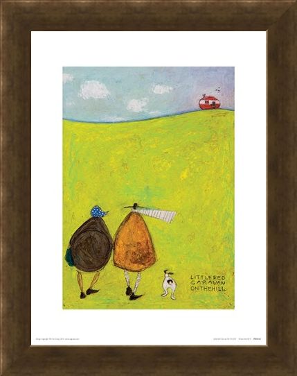 Framed Framed Little Red Caravan On The Hill - Sam Toft
