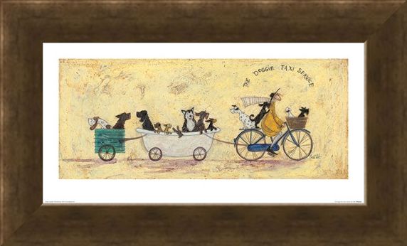 Framed Framed The Doggie Taxi Service - Sam Toft