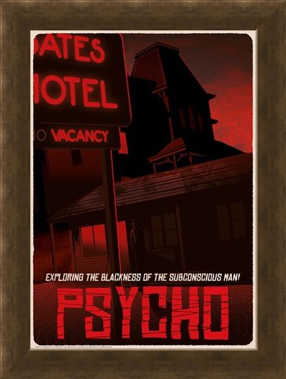 Framed Framed Alfred Hitchcock Psycho Bates Motel Limited Edition Numbered Print -