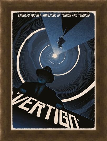 Framed Framed Vertigo - Alfred Hitchcock