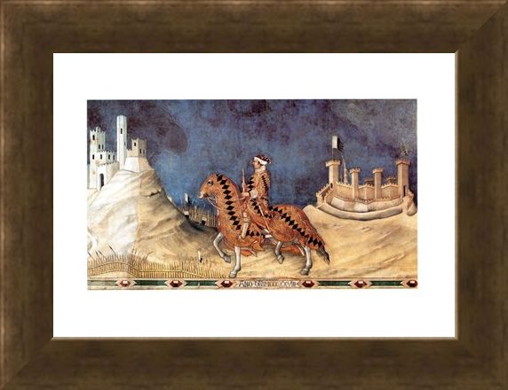 Framed Framed Guido Riccio Da Fogliano - Simone Martini