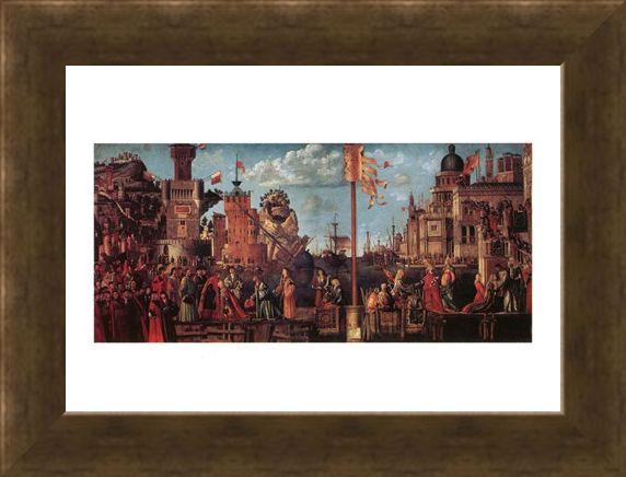 Framed Framed Incontro Di S. Orsola Con Lo Sposo - Carpaccio