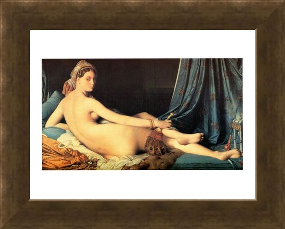 Framed Framed La Grande Odalisca - J. A. Dominique Ingres