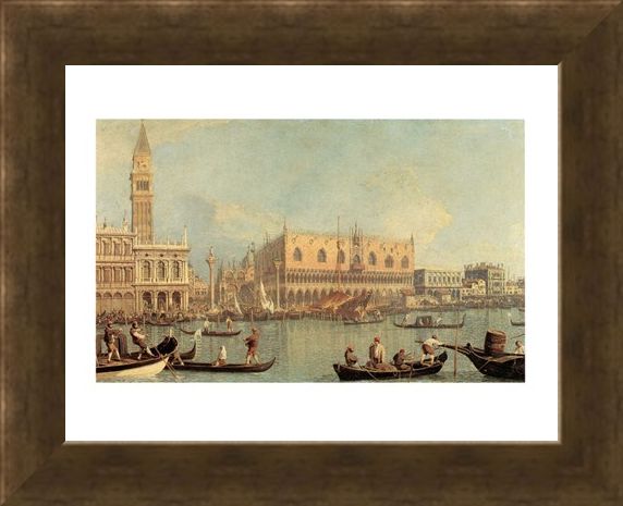 Framed Framed Veduta Del Palazzo Ducale - Canaletto