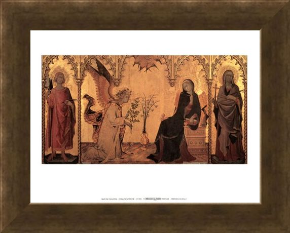 Framed Framed Annunciazione - Simone Martini