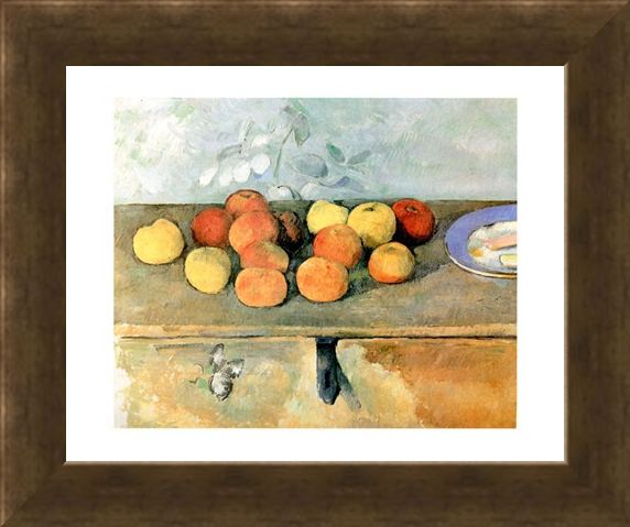 Framed Framed Mele E Biscotti - Paul Cezanne