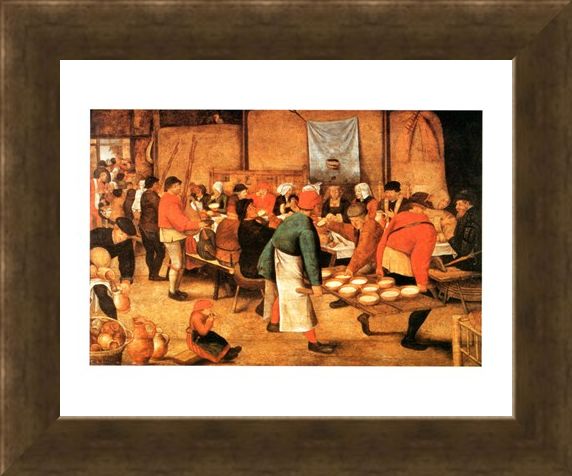 Framed Framed Pranzo Di Nozze - Pieter Bruegel Il Giovane