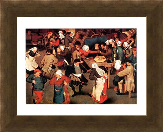 Framed Framed Nozze Di Contadini - Pieter Bruegel Il Vecchio