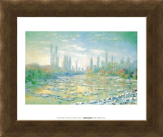 Framed Framed Floating Ice - Claude Monet