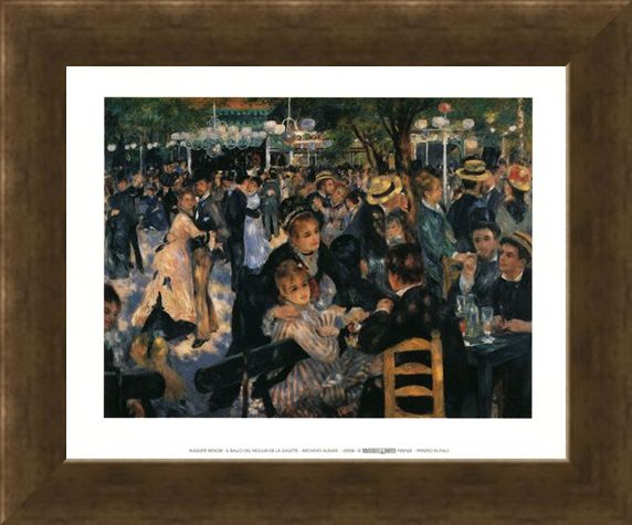Framed Framed Il Ballo Del Moulin De La Galette - Auguste Renoir