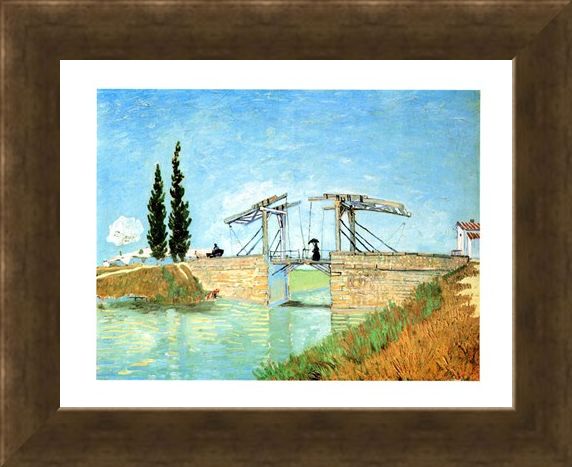 Framed Framed Il Ponte Di Langlois - Vincent Van Gogh