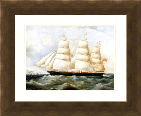 Framed Framed The Ship 'Lake Lemon' - Antonio Jacobsen