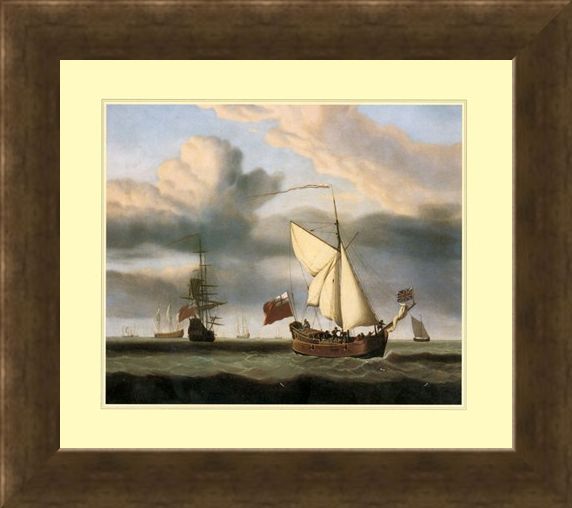 Framed Framed The Yacht 'Royal Escape' - Willem van de Velde