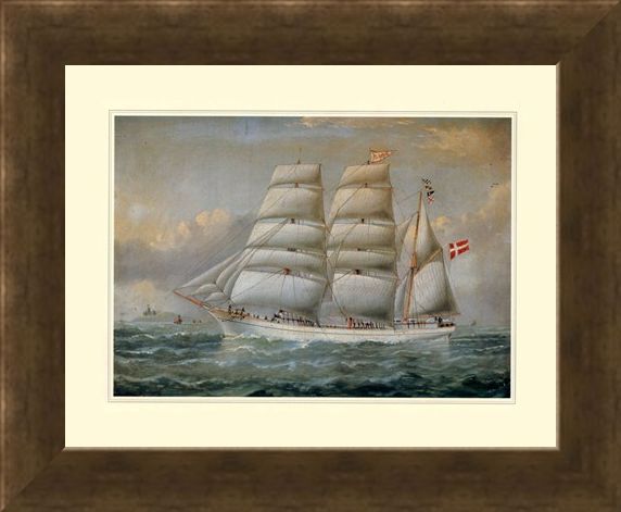 Framed Framed The Ship 'Claudia' - Antonio Jacobsen