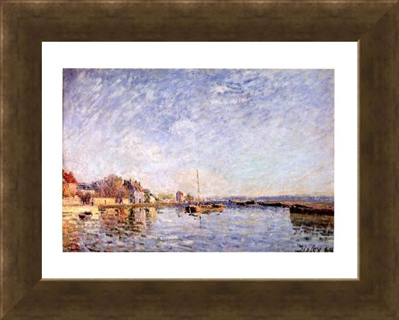 Framed Framed Canal Du Loing - Alfred Sisley