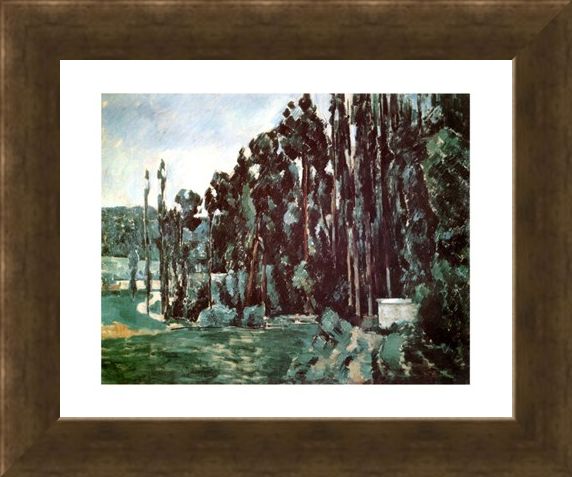 Framed Framed Poplars - Paul Cezanne