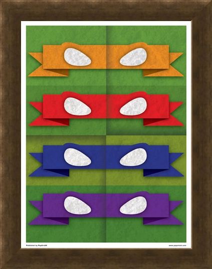 Framed Framed Minimal Movies: Teenage Mutant Ninja Turtles - Eye Masks
