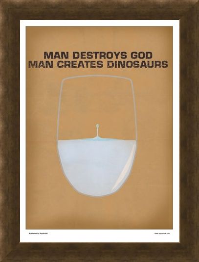 Framed Framed Minimal Movies: Jurassic Park PopArtUK - Jurassic Park
