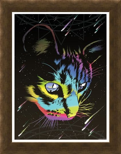 Framed Framed Rainbow Cat - Unorthodox Collective