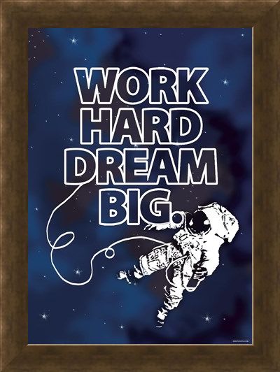 Framed Framed Work Hard - Dream Big