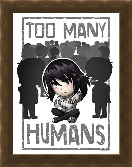 Framed Framed Too Many Humans Mini Poster -