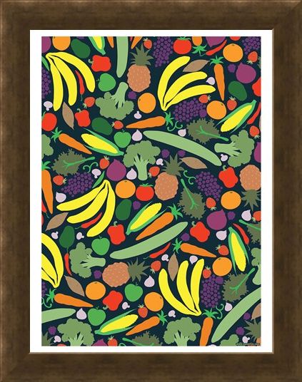 Framed Framed A Colourful Explosion - Vibrant Vegan Mini Poster