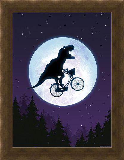 Framed Framed E.T-Rex Mini Poster - E.T Humour