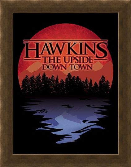 Framed Framed The Upside Down Town Mini Poster - Hawkins