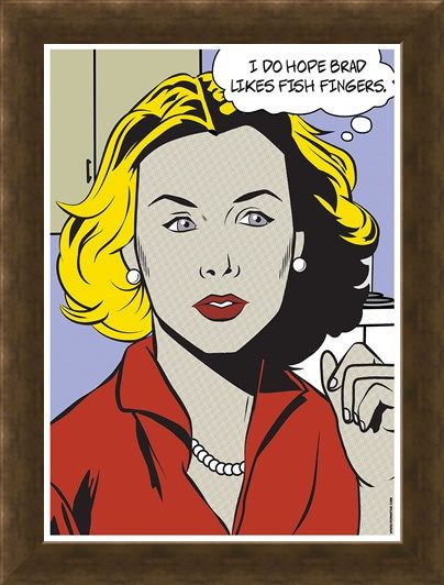 Framed Framed I Do Hope Brad Likes Fish Fingers - Pop Art