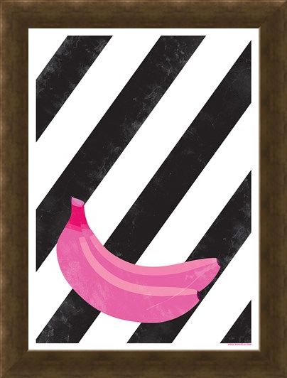 Framed Framed Banana Bunch - Pop Art Plantain