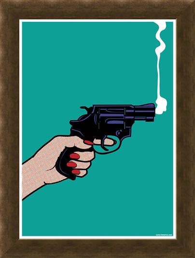 Framed Framed Smokin' Revolver - A Sideways Shot