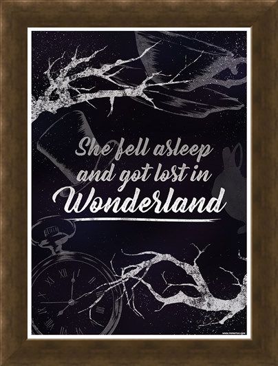 Framed Framed She Fell Asleep And Got Lost In Wonderland - Down The Rabbit Hole