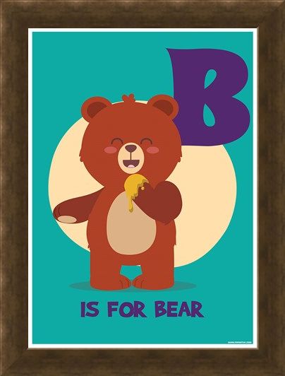 Framed Framed B...Is For Bear - Animal Alphabet