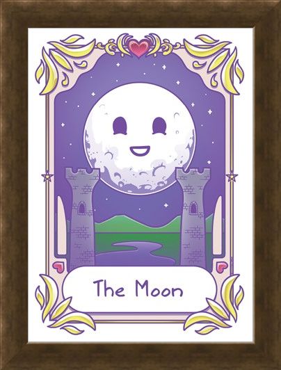 Framed Framed Kawaii - The Moon - Deadly Tarot