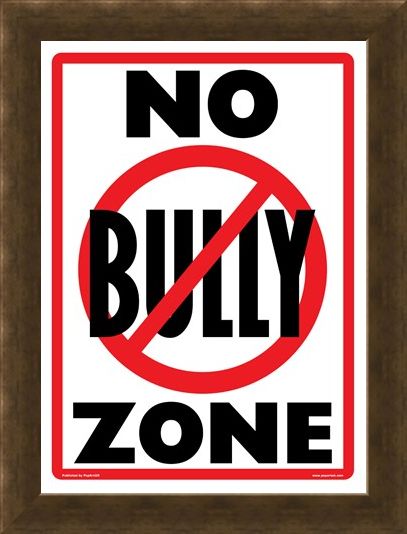 Framed Framed No Bully Zone - Playground Rules
