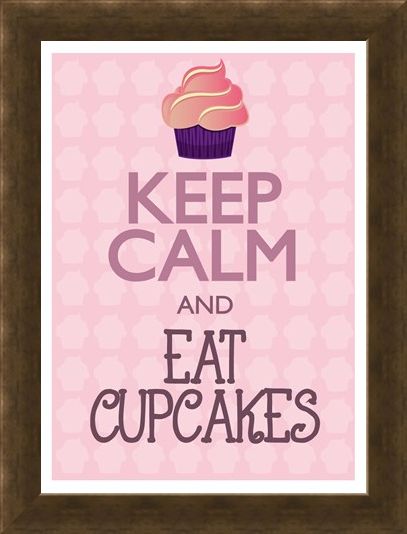 Framed Framed Keep Calm & Eat Cupcakes - Keep Calm & Carry On
