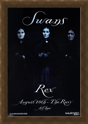 Framed Framed Swans at the Roxy - Frank Kozik