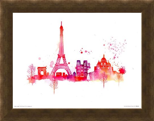 Framed Framed Paris Skyline - Summer Thornton