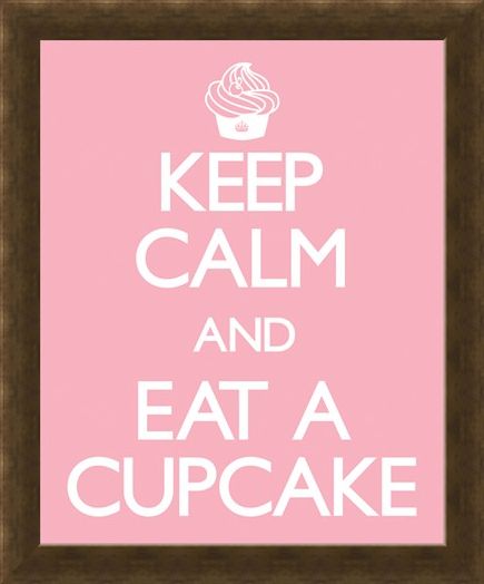 Framed Framed Keep Calm and Eat a Cupcake - Keep Calm and Carry On