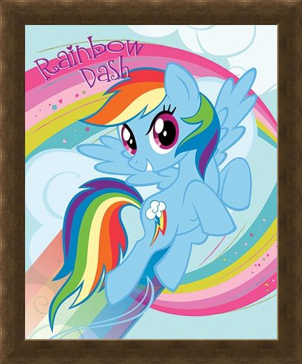 Framed Framed Rainbow Dash - My Little Pony