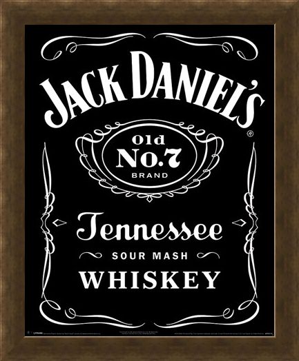 Framed Framed Classic Logo - Jack Daniels