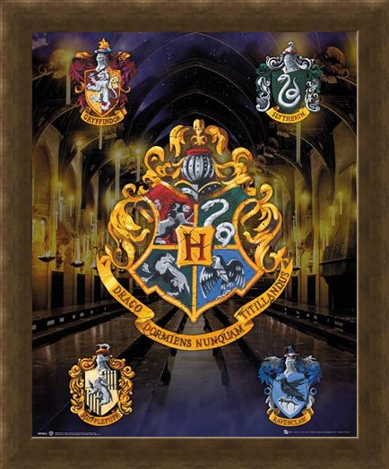 Framed Framed House Crests - Harry Potter