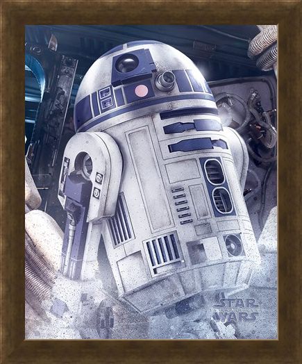 Framed Framed R2-D2 Droid - Star Wars The Last Jedi