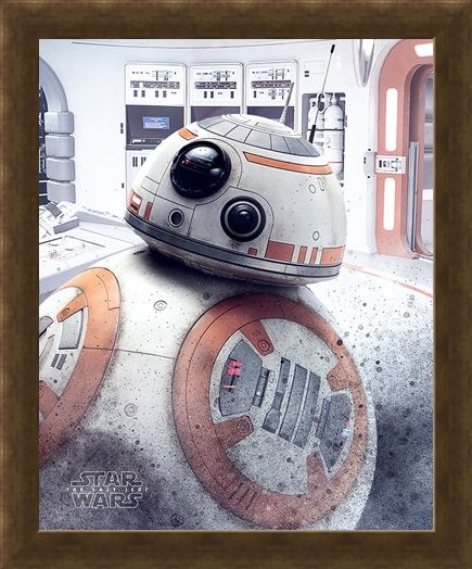 Framed Framed BB-8 Peek - Star Wars The Last Jedi