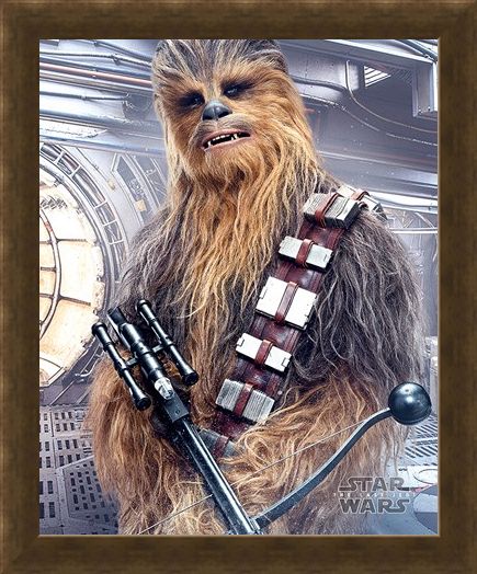 Framed Framed Chewbacca Bowcaster - Star Wars The Last Jedi