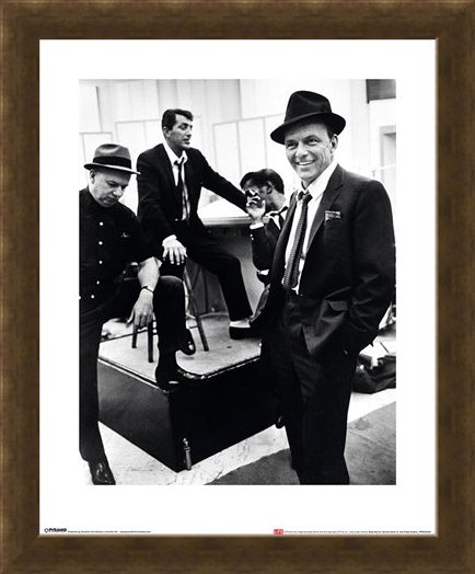 Framed Framed Dean Martin, Sammy Davis Jr. and Frank Sinatra - Time Life