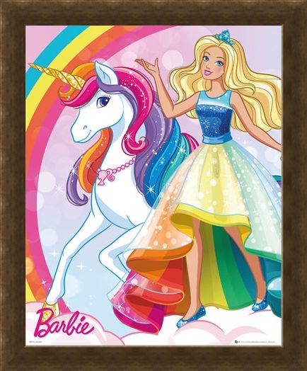 Framed Framed Unicorn - Barbie
