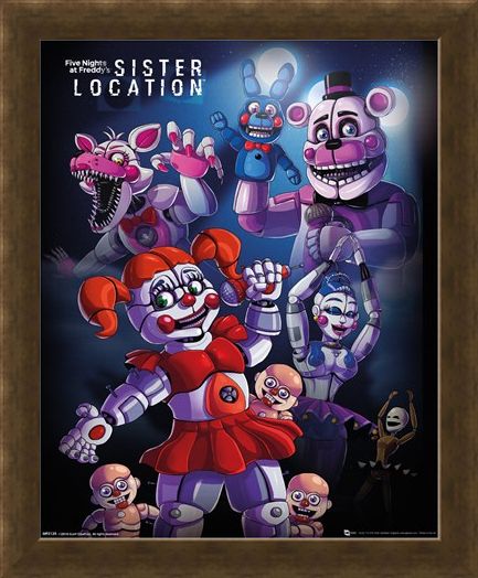 Framed Framed Sister Location Group - Five Nights at Freddy's