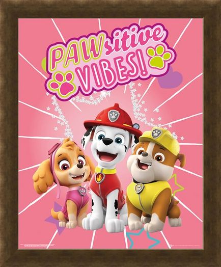 Framed Framed Pawsitive Vibes - Paw Patrol